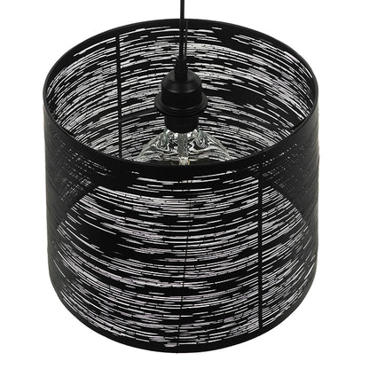 ACCADEMIA 01556 Μοντέρνο Κρεμαστό Φωτιστικό Οροφής με Ντουί 1 x E27 AC 220-240V IP20 - Μαύρο - Μ35 x Π35 x Υ25