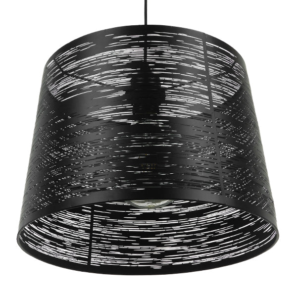 ACCADEMIA 01556 Μοντέρνο Κρεμαστό Φωτιστικό Οροφής με Ντουί 1 x E27 AC 220-240V IP20 - Μαύρο - Μ35 x Π35 x Υ25