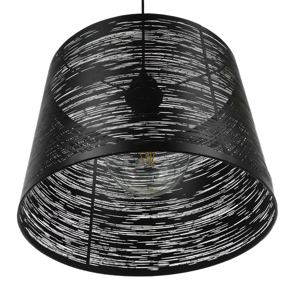 ACCADEMIA 01556 Μοντέρνο Κρεμαστό Φωτιστικό Οροφής με Ντουί 1 x E27 AC 220-240V IP20 - Μαύρο - Μ35 x Π35 x Υ25