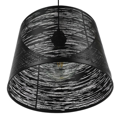 ACCADEMIA 01556 Μοντέρνο Κρεμαστό Φωτιστικό Οροφής με Ντουί 1 x E27 AC 220-240V IP20 - Μαύρο - Μ35 x Π35 x Υ25