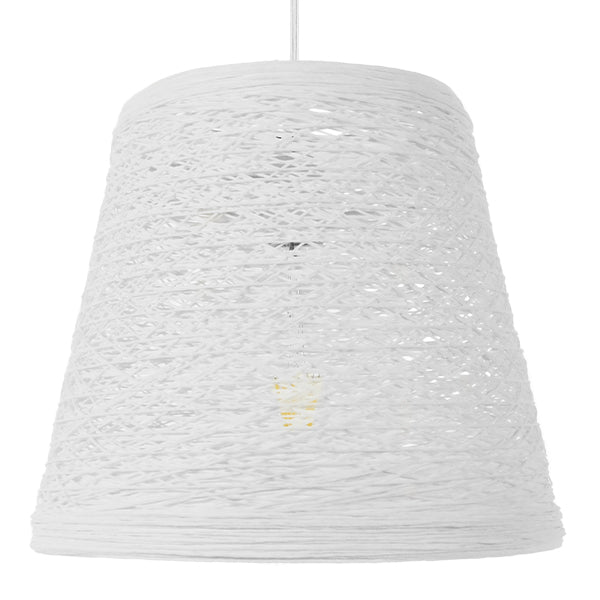 PLAYROOM 01562 Μοντέρνο Κρεμαστό Φωτιστικό Οροφής με Ντουί 1 x E27 AC 220-240V IP20 - Λευκό - Μ32 x Π32 x Υ27