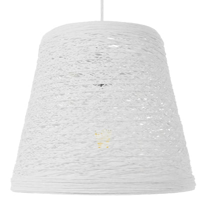 PLAYROOM 01562 Μοντέρνο Κρεμαστό Φωτιστικό Οροφής με Ντουί 1 x E27 AC 220-240V IP20 - Λευκό - Μ32 x Π32 x Υ27