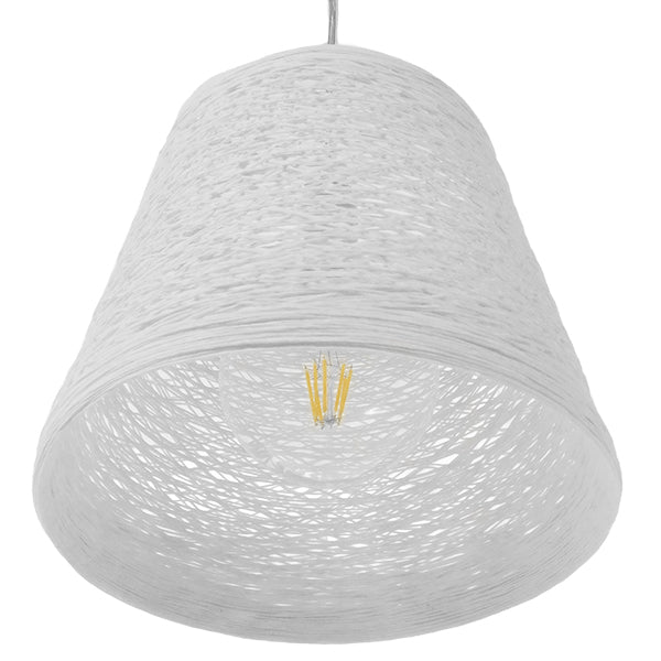 PLAYROOM 01562 Μοντέρνο Κρεμαστό Φωτιστικό Οροφής με Ντουί 1 x E27 AC 220-240V IP20 - Λευκό - Μ32 x Π32 x Υ27