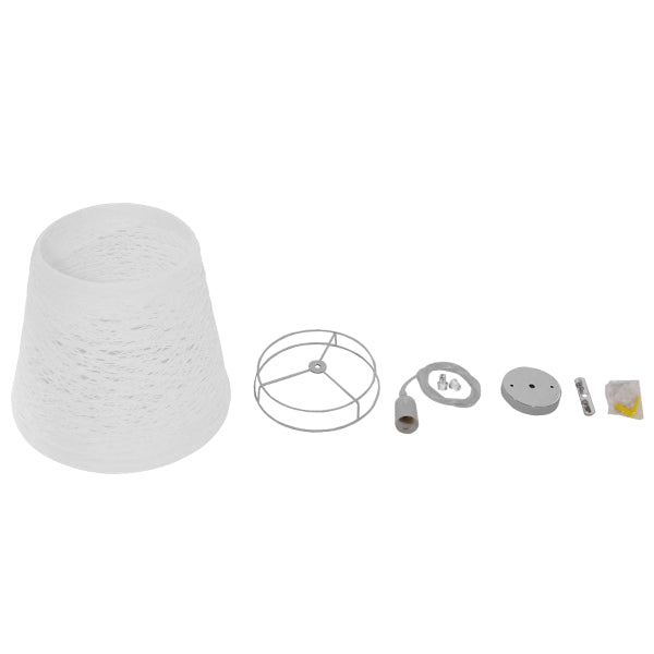 PLAYROOM 01562 Μοντέρνο Κρεμαστό Φωτιστικό Οροφής με Ντουί 1 x E27 AC 220-240V IP20 - Λευκό - Μ32 x Π32 x Υ27