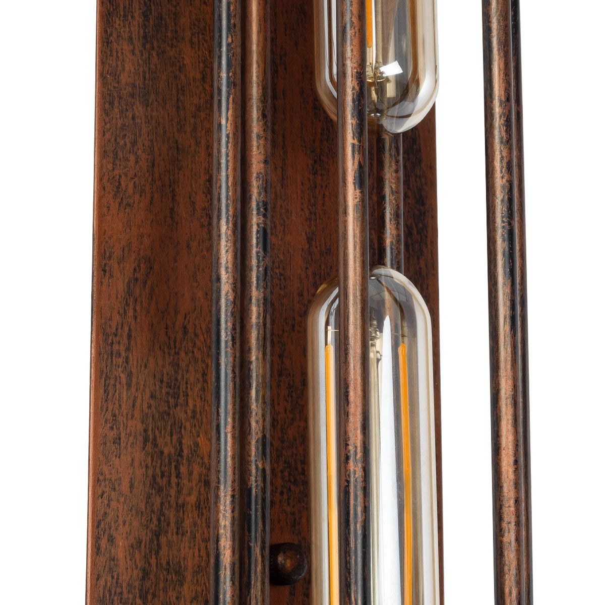 BESPOKE 01565 Vintage Φωτιστικό Τοίχου - Απλίκα με Ντουί 2 x E27 AC 220-240V IP20 - Χάλκινο Εφέ Σκουριάς - Μ10 x Π11 x Υ47