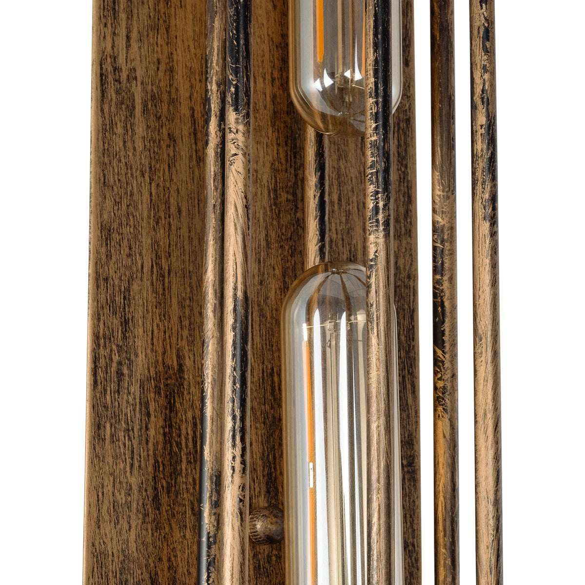 BESPOKE 01568 Vintage Φωτιστικό Τοίχου - Απλίκα με Ντουί 2 x E27 AC 220-240V IP20 - Χρυσό Εφέ Σκουριάς - Μ10 x Π11 x Υ47