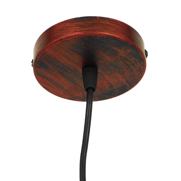 OMICRON 01579 Μοντέρνο Κρεμαστό Φωτιστικό Οροφής Μονόφωτο 1 x E27 Καφέ Σκουριά Μεταλλικό Φ33 x Π4 x Υ33cm