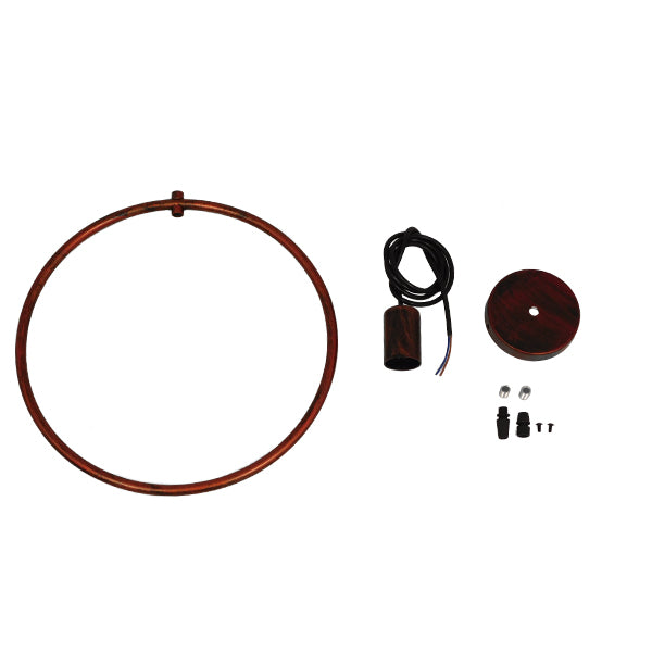 OMICRON 01579 Μοντέρνο Κρεμαστό Φωτιστικό Οροφής Μονόφωτο 1 x E27 Καφέ Σκουριά Μεταλλικό Φ33 x Π4 x Υ33cm