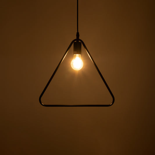 DELTA 01580 Μοντέρνο Κρεμαστό Φωτιστικό Ανάρτηση Μονόφωτο 1 x E27 IP20 Μαύρο Μέταλλο - Μ37 x Π4 x Υ33cm