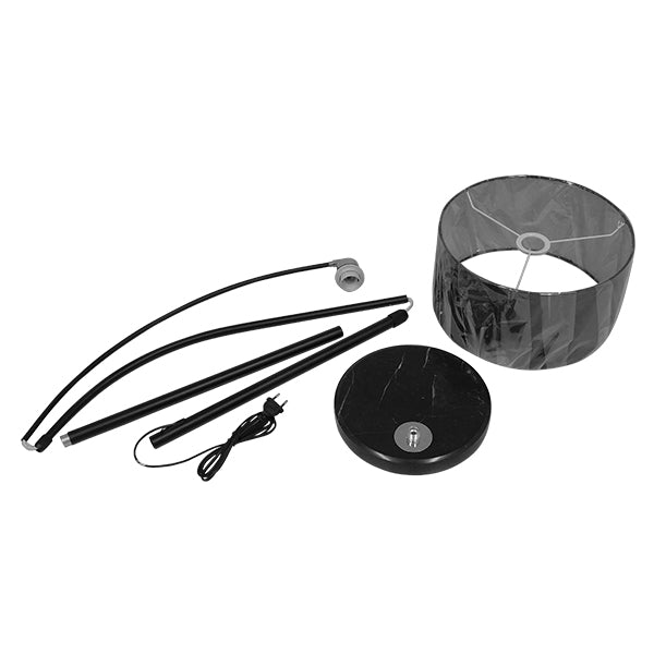 IMPERIAL 01587 Μοντέρνο Επιδαπέδιο Φωτιστικό με Ντουί 1 x E27 AC 220-240V IP20 - Μαύρο - Μ38 x Π38 x Υ172