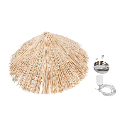 CHEOPE 01599 Boho Κρεμαστό Φωτιστικό Οροφής με Ντουί 1 x E27 AC 220-240V IP20 - Μπεζ - Μ45 x Π45 x Υ35