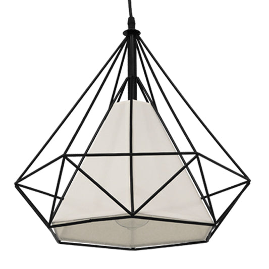 KAIRI 01618 Μοντέρνο Κρεμαστό Φωτιστικό Οροφής με Ντουί 1 x E27 AC 220-240V IP20 - Μαύρο & Λευκό - Μ38 x Π38 x Υ39