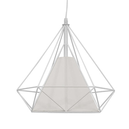 KAIRI 01619 Μοντέρνο Κρεμαστό Φωτιστικό Οροφής με Ντουί 1 x E27 AC 220-240V IP20 - Λευκό - Μ38 x Π38 x Υ39