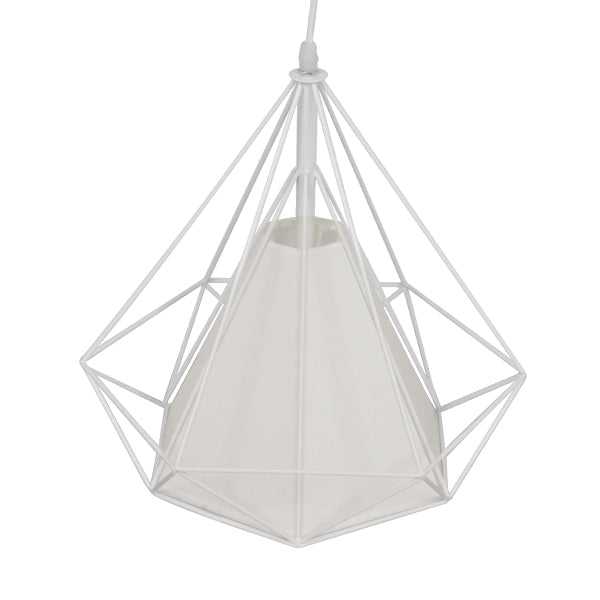 KAIRI 01619 Μοντέρνο Κρεμαστό Φωτιστικό Οροφής με Ντουί 1 x E27 AC 220-240V IP20 - Λευκό - Μ38 x Π38 x Υ39