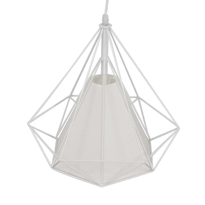 KAIRI 01619 Μοντέρνο Κρεμαστό Φωτιστικό Οροφής με Ντουί 1 x E27 AC 220-240V IP20 - Λευκό - Μ38 x Π38 x Υ39