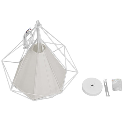 KAIRI 01619 Μοντέρνο Κρεμαστό Φωτιστικό Οροφής με Ντουί 1 x E27 AC 220-240V IP20 - Λευκό - Μ38 x Π38 x Υ39