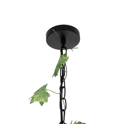 NEST 01640 Vintage Κρεμαστό Φωτιστικό Οροφής με Ντουί 1 x E27 AC 220-240V IP20 - Μαύρο & Πράσινο - Μ48 x Π38 x Υ40