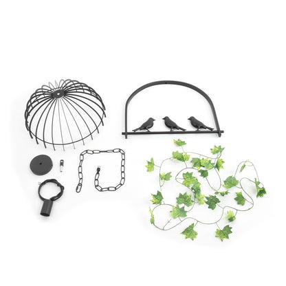 NEST 01640 Vintage Κρεμαστό Φωτιστικό Οροφής με Ντουί 1 x E27 AC 220-240V IP20 - Μαύρο & Πράσινο - Μ48 x Π38 x Υ40