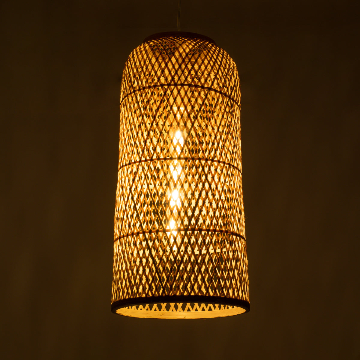 CALERO 01710 Boho Κρεμαστό Φωτιστικό Οροφής με Ντουί 1 x E27 AC 220-240V IP20 - Μπεζ - Μ25 x Π25 x Υ50