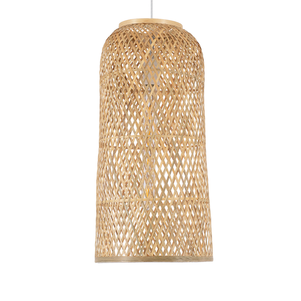 CALERO 01710 Boho Κρεμαστό Φωτιστικό Οροφής με Ντουί 1 x E27 AC 220-240V IP20 - Μπεζ - Μ25 x Π25 x Υ50