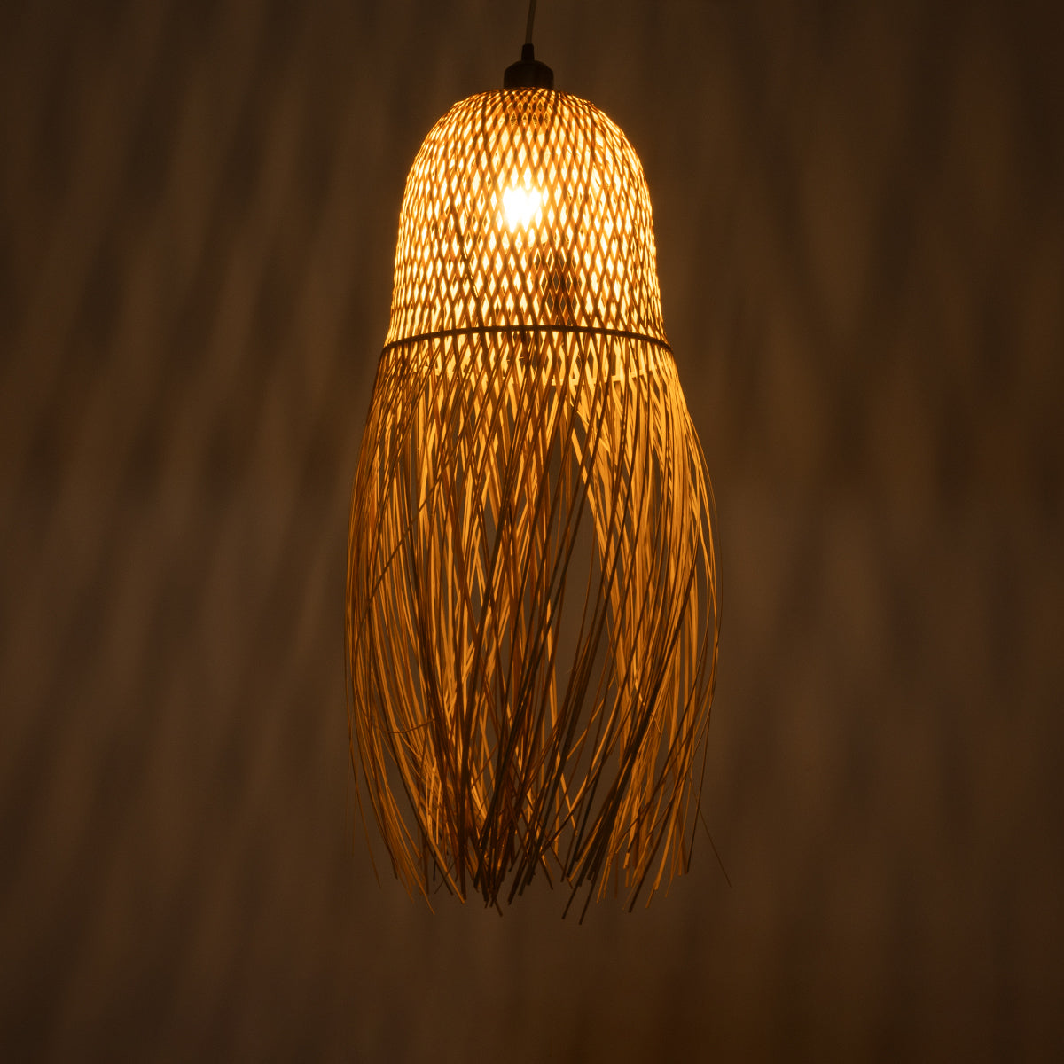 MANILA 01713 Boho Κρεμαστό Φωτιστικό Οροφής με Ντουί 1 x E27 AC 220-240V IP20 - Μπεζ - Μ25 x Π25 x Υ60