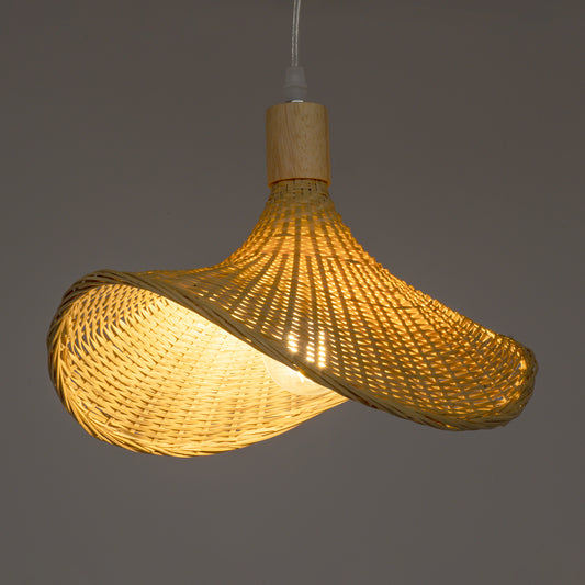 CUBA 01715 Boho Κρεμαστό Φωτιστικό Οροφής με Ντουί 1 x E27 AC 220-240V IP20 - Μπεζ - Μ33 x Π33 x Υ25