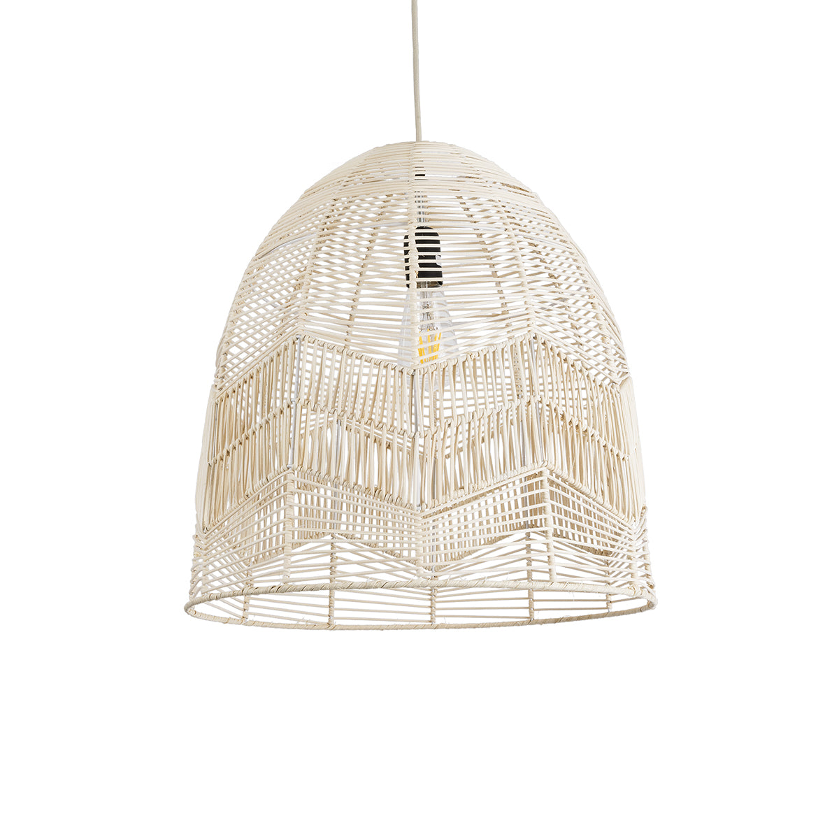 ALOHA 01751 Boho Κρεμαστό Φωτιστικό Οροφής με Ντουί 1 x E27 AC 220-240V IP20 - Μπεζ - Μ45 x Π45 x Υ48