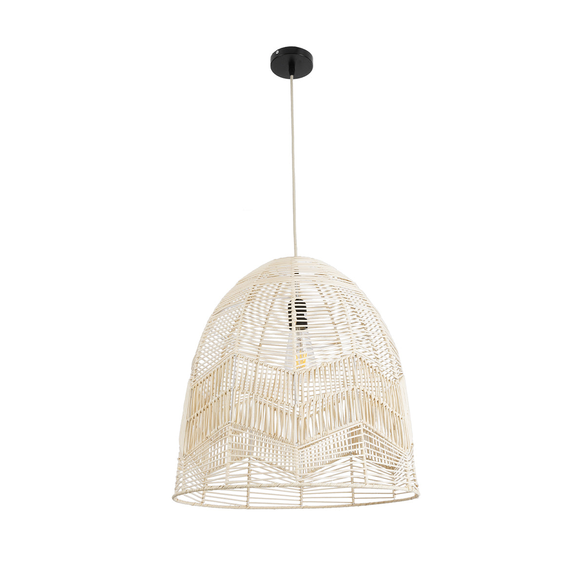 ALOHA 01751 Boho Κρεμαστό Φωτιστικό Οροφής με Ντουί 1 x E27 AC 220-240V IP20 - Μπεζ - Μ45 x Π45 x Υ48