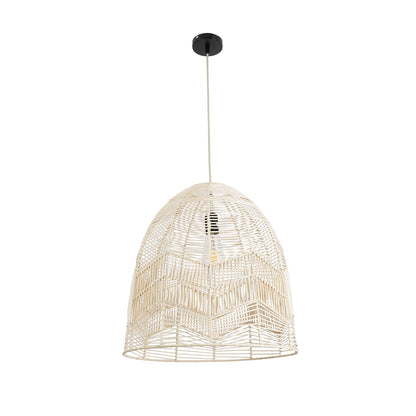 ALOHA 01751 Boho Κρεμαστό Φωτιστικό Οροφής με Ντουί 1 x E27 AC 220-240V IP20 - Μπεζ - Μ45 x Π45 x Υ48