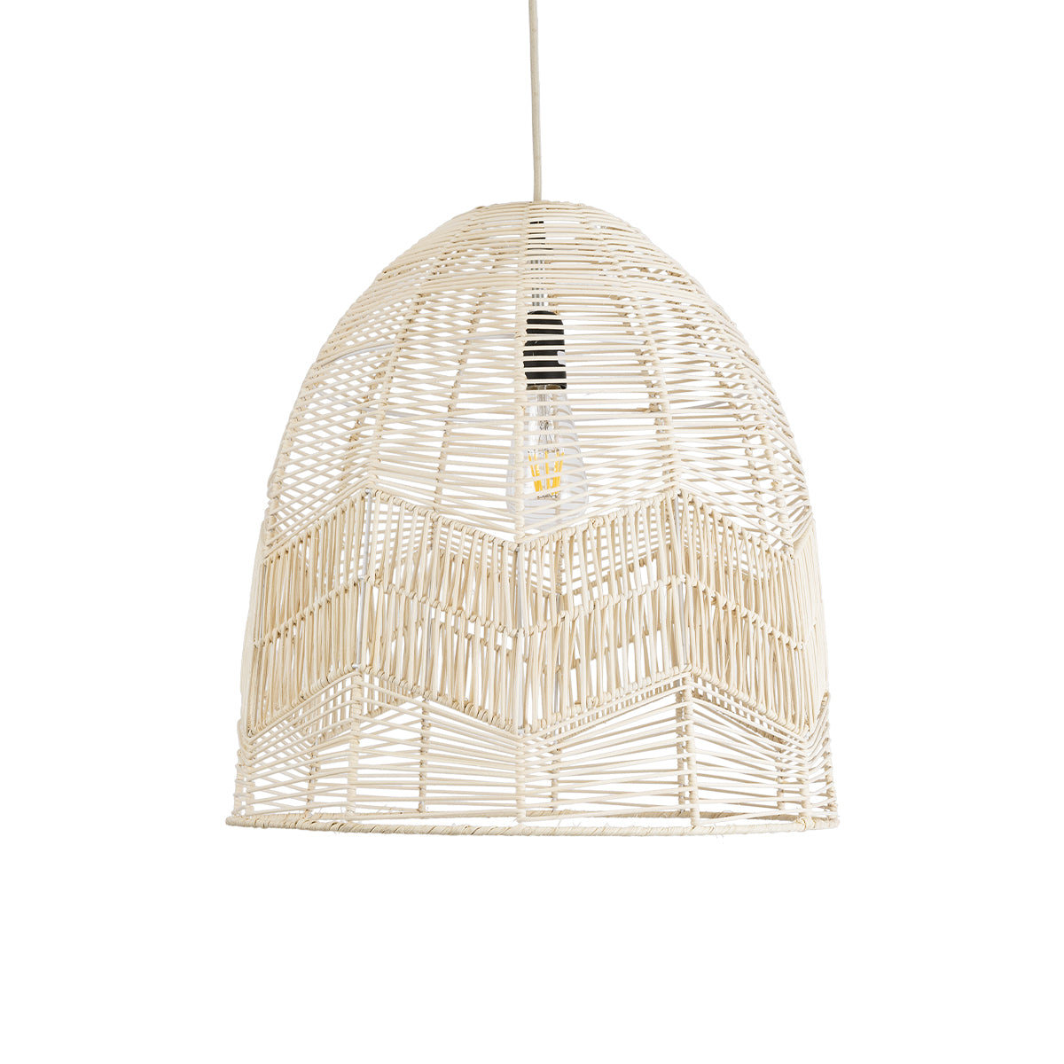 ALOHA 01751 Boho Κρεμαστό Φωτιστικό Οροφής με Ντουί 1 x E27 AC 220-240V IP20 - Μπεζ - Μ45 x Π45 x Υ48