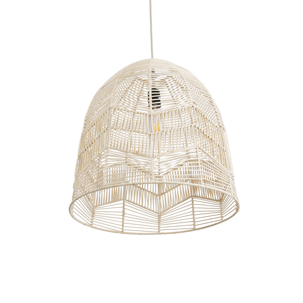 ALOHA 01751 Boho Κρεμαστό Φωτιστικό Οροφής με Ντουί 1 x E27 AC 220-240V IP20 - Μπεζ - Μ45 x Π45 x Υ48