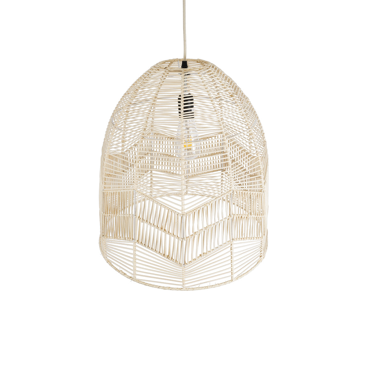 ALOHA 01751 Boho Κρεμαστό Φωτιστικό Οροφής με Ντουί 1 x E27 AC 220-240V IP20 - Μπεζ - Μ45 x Π45 x Υ48