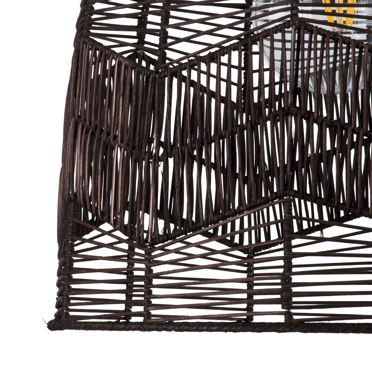 ALOHA 01752 Boho Κρεμαστό Φωτιστικό Καμπάνα Μονόφωτο 1 x E27 IP20 Καφέ Σχοινί - Μ43 x Π43 x Y46cm