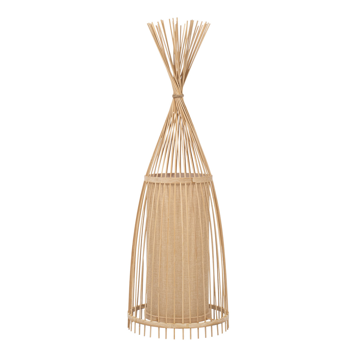 AZORES 01753 Boho Επιδαπέδιο Φωτιστικό με Ντουί 1 x E27 AC 220-240V IP20 - Μπεζ - Μ30 x Π30 x Υ90