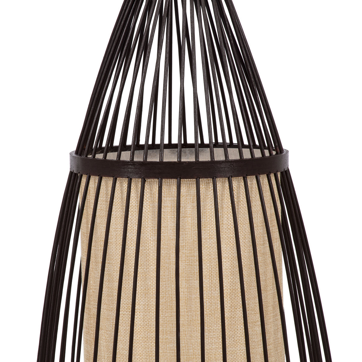 AZORES 01754 Boho Επιδαπέδιο Φωτιστικό με Ντουί 1 x E27 AC 220-240V IP20 - Καφέ & Μπεζ - Μ30 x Π30 x Υ90