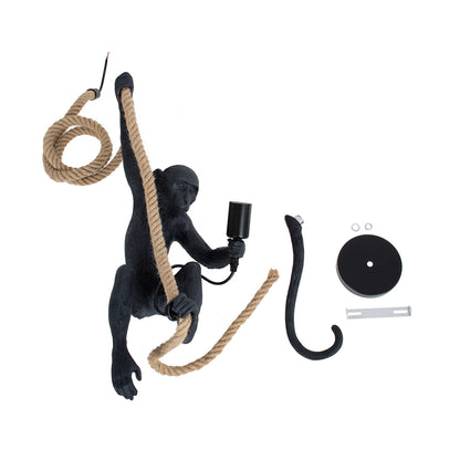 APES 01801 Μοντέρνο Κρεμαστό Φωτιστικό Οροφής με Ντουί 1 x E27 AC 220-240V IP20 - Μαύρο & Μπεζ - Μ26 x Π28 x Υ69