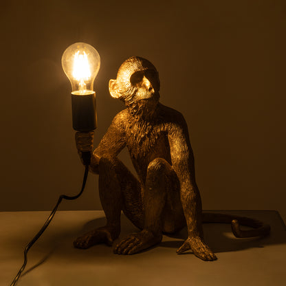 APES 01809 Μοντέρνο Επιτραπέζιο Φωτιστικό Πορτατίφ με Ντουί 1 x E27 AC 220-240V IP20 - Χρυσό - Μ30 x Π27 x Υ30