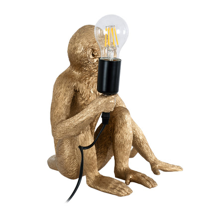 APES 01809 Μοντέρνο Επιτραπέζιο Φωτιστικό Πορτατίφ με Ντουί 1 x E27 AC 220-240V IP20 - Χρυσό - Μ30 x Π27 x Υ30