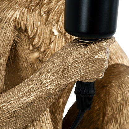 APES 01809 Μοντέρνο Επιτραπέζιο Φωτιστικό Πορτατίφ με Ντουί 1 x E27 AC 220-240V IP20 - Χρυσό - Μ30 x Π27 x Υ30