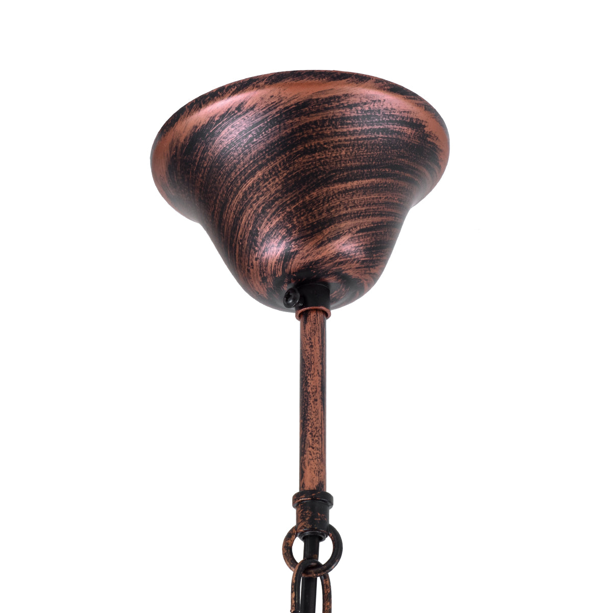 FRAISE 01814 Vintage Κρεμαστό Φωτιστικό Οροφής Μονόφωτο 1 x E27 Καφέ Σκουριά Μεταλλικό με Μπεζ Σχοινί Μ32 x Π4 x Υ32cm