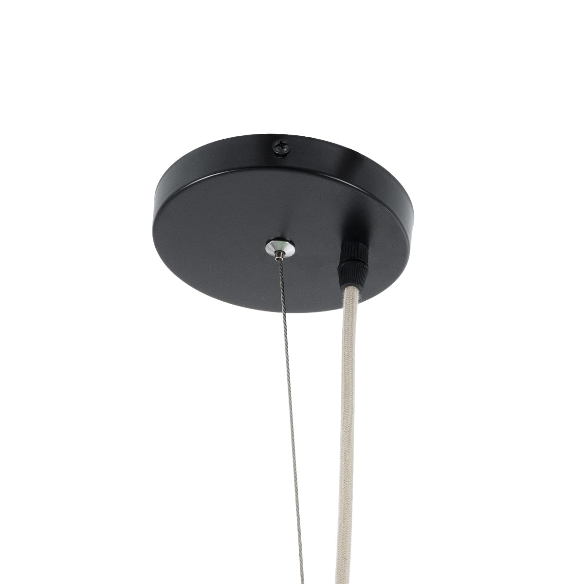 KENTUCKY 01883 Vintage Κρεμαστό Φωτιστικό Οροφής Μονόφωτο 1 x E27 AC220-240V IP20 - Φ60 x Υ90cm - Μπεζ Εκρού Μεταλλικό Πλέγμα