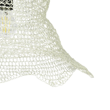 KENTUCKY 01889 Vintage Κρεμαστό Φωτιστικό Πλέγμα Μονόφωτο 1 x E27 IP20 Λευκό Μέταλλο - Μ50 x Π50 x Υ48cm