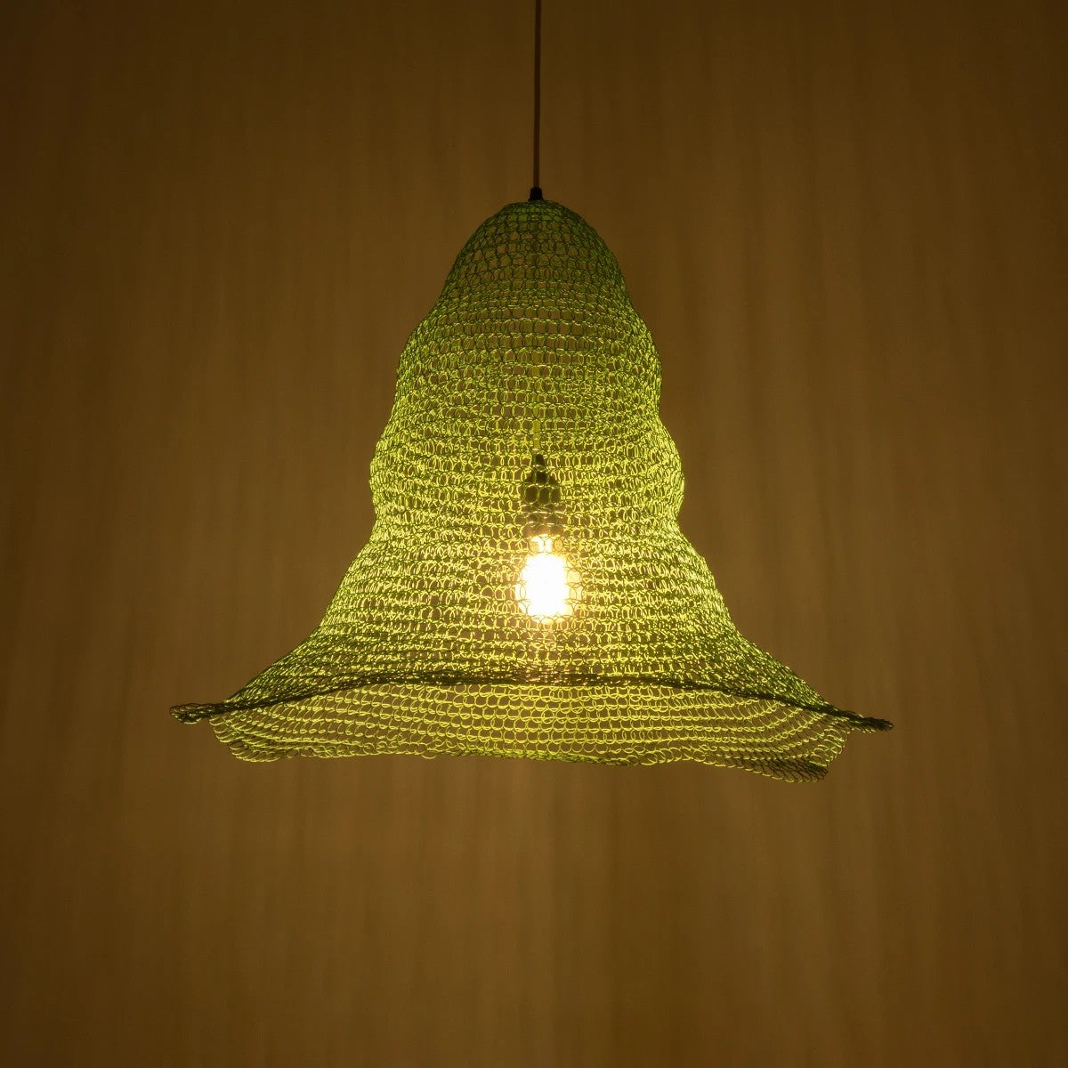 KENTUCKY 01894 Vintage Κρεμαστό Φωτιστικό Πλέγμα Μονόφωτο 1 x E27 IP20 Τιρκουάζ Μέταλλο - Μ60 x Π60 x Υ52cm