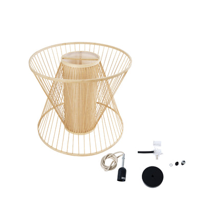 HIBISCUS 01925 Boho Κρεμαστό Φωτιστικό Οροφής με Ντουί 1 x E27 AC 220-240V IP20 - Μπεζ - Μ60 x Π60 x Υ50