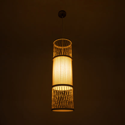 HIBISCUS 01933 Boho Κρεμαστό Φωτιστικό Οροφής με Ντουί 1 x E27 AC 220-240V IP20 - Μπεζ - Μ20 x Π20 x Υ70