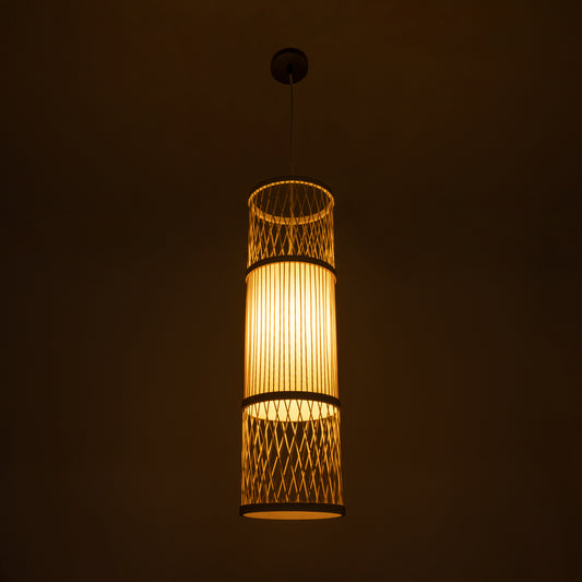 HIBISCUS 01933 Boho Κρεμαστό Φωτιστικό Οροφής με Ντουί 1 x E27 AC 220-240V IP20 - Μπεζ - Μ20 x Π20 x Υ70