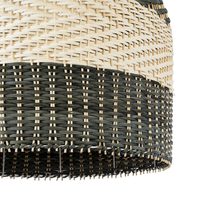 BARBADOS 01945 Boho Κρεμαστό Φωτιστικό Καμπάνα Μονόφωτο 1 x E27 IP20 Μπεζ & Χακί Ξύλο - Μ60 x Π60 x Υ60cm