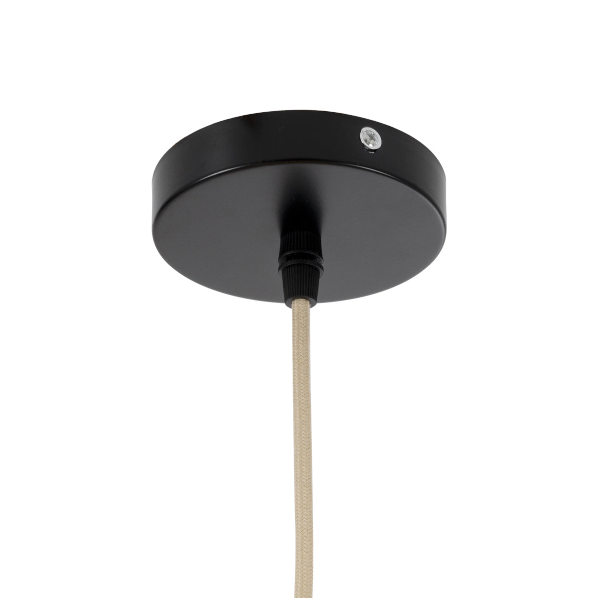 PANAMA 01953 Boho Κρεμαστό Φωτιστικό Οροφής Μονόφωτο 1 x E27 AC220-240V IP20 - Φ60 x Υ60cm - Μπεζ με Καφέ Ξύλινο Μπαμπού Πλέγμα Καμπάνα