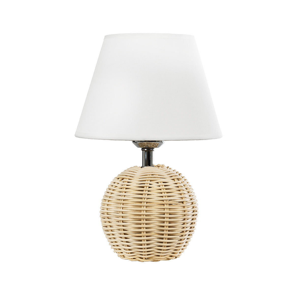 HASUMI 01957 Boho Επιτραπέζιο Φωτιστικό Πορτατίφ με Ντουί 1 x E27 AC 220-240V IP20 - Μπεζ & Λευκό - Μ19 x Π19 x Υ30