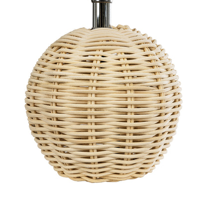 HASUMI 01957 Boho Επιτραπέζιο Φωτιστικό Πορτατίφ με Ντουί 1 x E27 AC 220-240V IP20 - Μπεζ & Λευκό - Μ19 x Π19 x Υ30